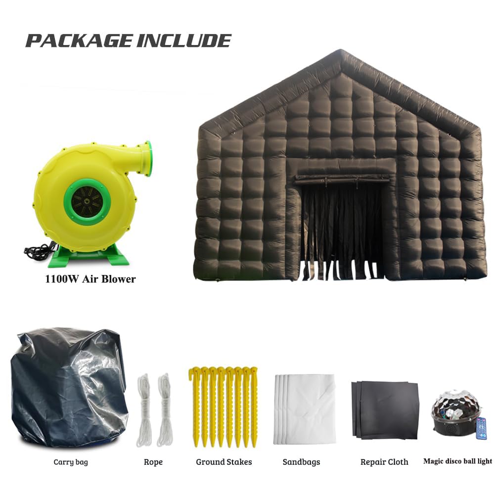 SAYOK Inflatable Nightclub, Inflatable Party Tent with Disco Ball Light, Inflatable Night Club Tent for Adults Wedding Birthday Backyard Party Business